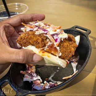 Fried Chicken Bao - big piece of chicken! - $14.99