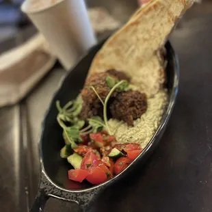 Impossible "Meatballs" &amp; Hummus