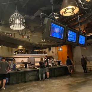 where you place orders/pick up food