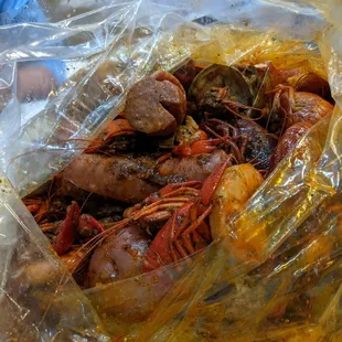 Cajun crawfish and shrimp