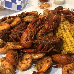 Pound of crawfish pound of shrimp