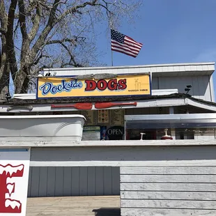 the front of the restaurant