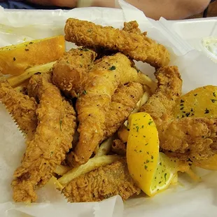 fish and chips, food, fish, seafood