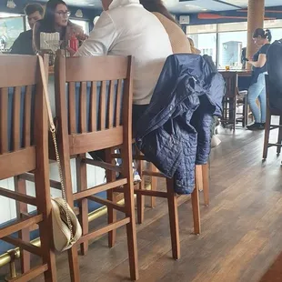 Seated at a booth, my view