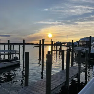Sunset from the outdoor dining area