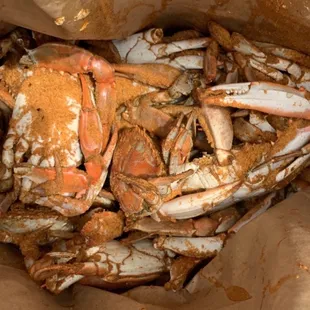 Crabs male "Jimmies" 1 &amp; 2 jumbos in season! Amazing fresh flavor! No butter needed!