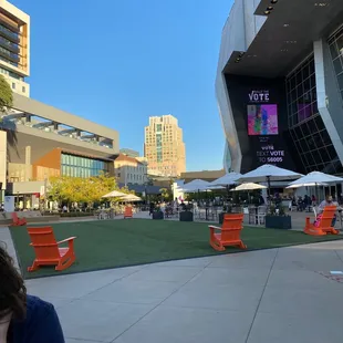 Patio dining downtown.
