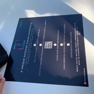 Scan QR code and order.