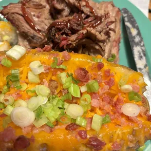Brisket and loaded potato
