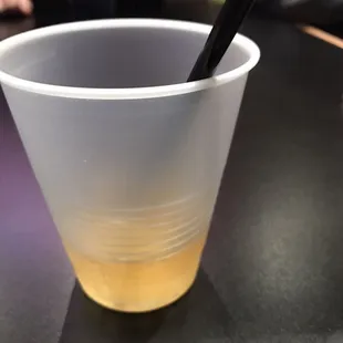Ordered Honey Jack on the rocks and it came with a straw in a plastic solo cup! Ha!