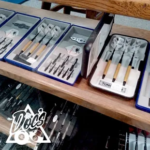 If your looking for darts Doc's carries everything from bar darts to premium sets and a wide variety of acess.