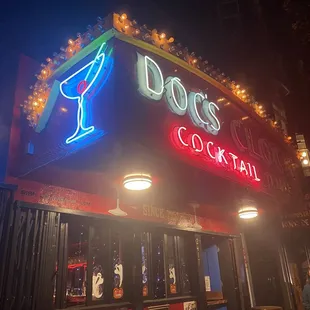 Signage at night