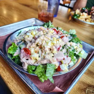 Salad with chicken and BBQ ranch