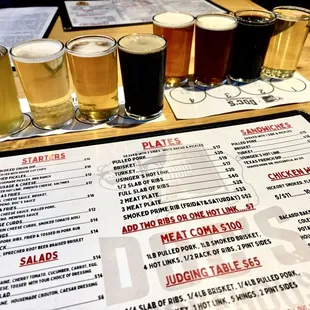 menu, sushi and sashimi