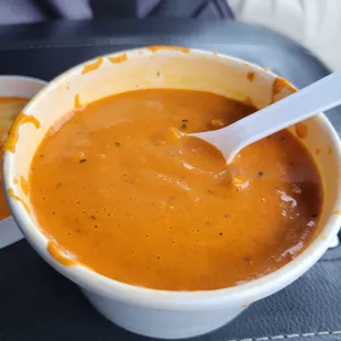 Roasted red pepper soup