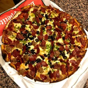 a pepperoni pizza