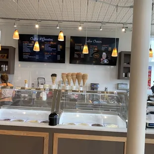 Facing the Icecream and coffee bar