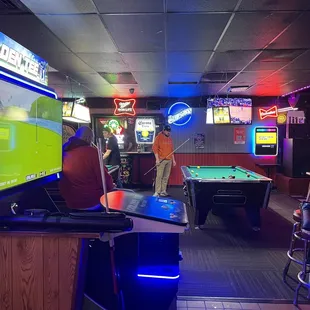 a man playing a video game