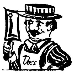 a black and white drawing of a man holding a knife
