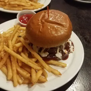 Pulled pork with coleslaw.