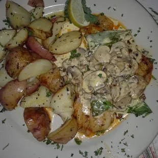 Blackened Flounder Florentine