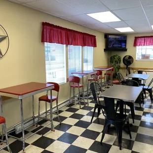 Inside dining area