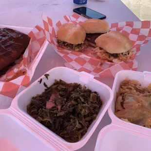 Ribs, sliders &amp; sides (outdoor dining area)