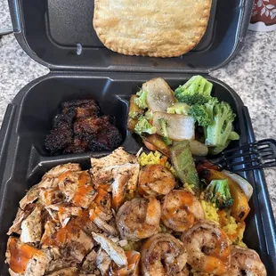 Combo platter and veggie pattie