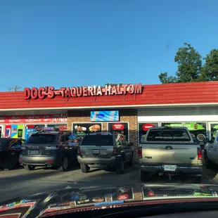 At texaco gas station