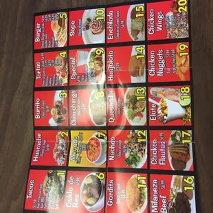 Menu of deliciousness!!