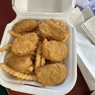 Kids Chicken Nuggets and French Fries