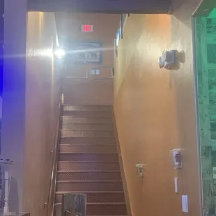 a staircase leading to the basement