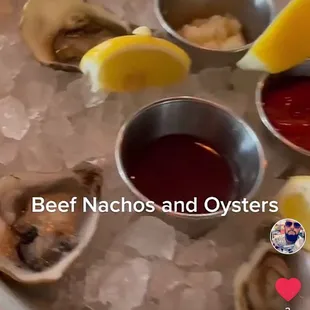 a plate of oysters