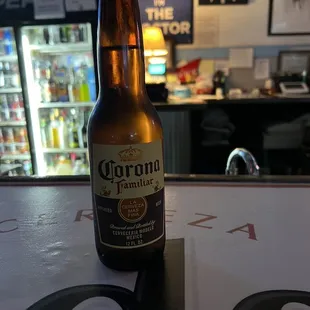 a bottle of corona beer