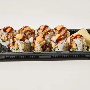 Shrimp tempura roll - cucumber, spicy mayo , eel sauce