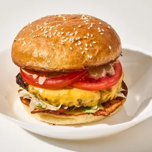 Classic Burger - tomato, bacon, lettuce, american cheese, special sauce, pickles