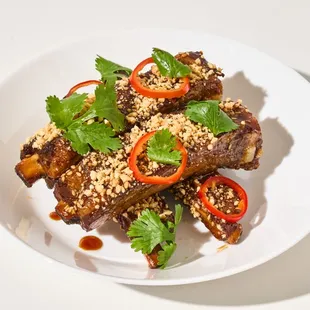 Japanese BBQ Ribs - Peanuts, Cilantro, Chili