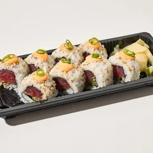 Spicy tuna Roll - cucumber, scallions, Spicy miso mayo