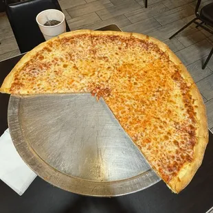 Part of a XL pizza