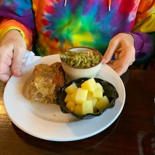 This meatloaf dinner was really good.