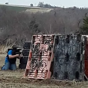 My Grandson learned his stance  from his 20 Year Veteran Nana...Me!