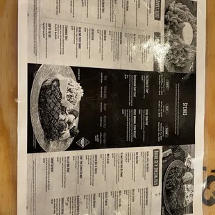 Menu back