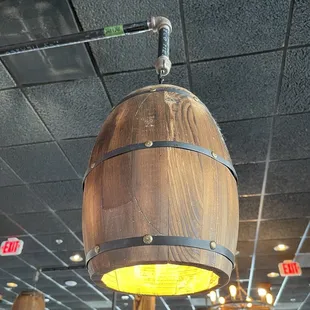 Barrel light fixtures... cool!