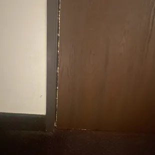 Gap in the left side of the door