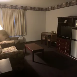 The living room of the suite