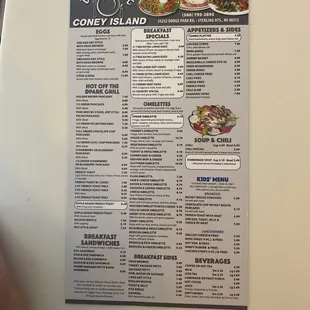 the menu