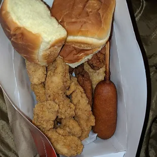 a basket of fried food