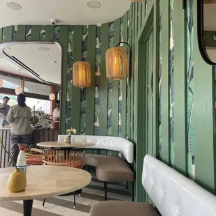 a man in a restaurant