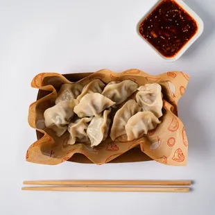 steamed beef soup dumplings with thin skin and a chewy texture.