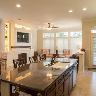 A full interior renovation with a custom built entertainment unit.